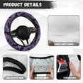 thumbnail image 4 of KUIFORTI Bats Spider Web Seat Covers for Cars Set of 6 with Auto Center Console Armrest Pad Car Seat Belt Pad Cover Car Steering Wheel Cover Washable Fit for Cars Sedan SUV, 4 of 6