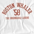 thumbnail image 2 of Boston Whaler Boston Collegiate Red Unisex Adult Canvas Brand T Shirt, White, Small, 2 of 3