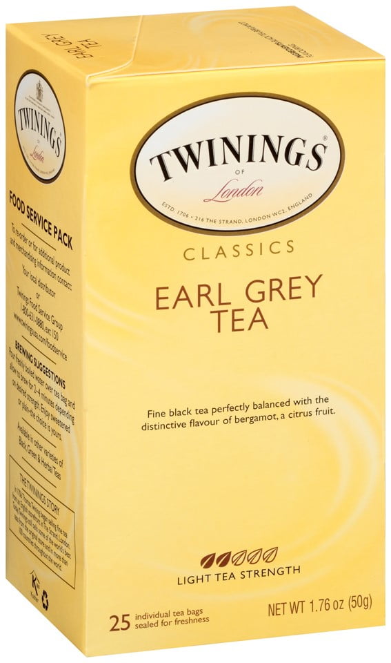 Twinings Earl Grey Black Bagged Tea, 25 Ct