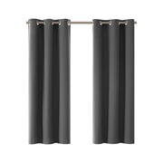 Eclipse Corte Solid Blackout Curtains, Set of 2, 63 Inch Long Blackout Curtains, 37 W x 63 L, Grey