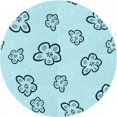 thumbnail image 1 of Ahgly Tapis Rond Lavable en Machine Intérieur Transitionnel Bleu Électrique, 4 Pieds Rond, 1 of 7