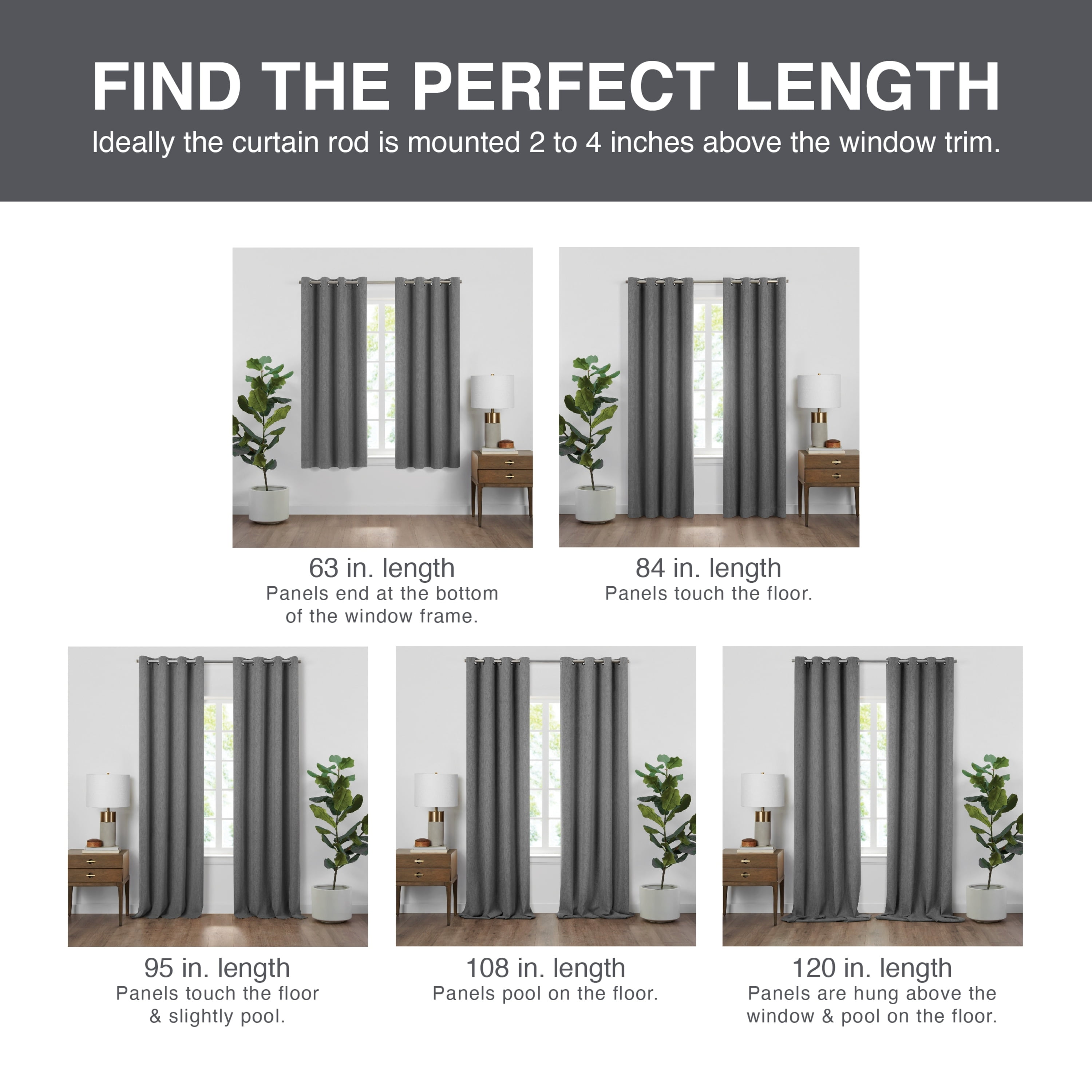 Mercantile Drop Cloth Light Filtering Ring Top Tab Farmhouse Curtain Panel with Valance Wave Blue 95 Inches