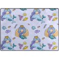 thumbnail image 2 of SKYSONIC Area Rug Pad Mermaid with Dolphin and Seashell Nursery Rugs Floor Mat for Kids Playing Room Living Room Bedroom, 80 x 58 inch, 2 of 6