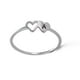 thumbnail image 4 of HIPEE Fashion Stainless Steel A-Z 26 Letters Rings Double Heart Hollow Women Ring For Women Charm Wedding Finger Jewelry Gift, 4 of 5