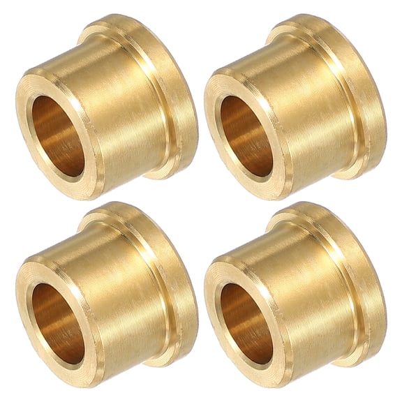 Uxcell 4 Pack Flange Bearings, 3/8" ID 5/8" OD 1/2" Length 1/8" x Flange Thickness Self-Lubricating Brass Flange Bushings Sleeve