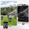 thumbnail image 6 of INTER HUT 4 PCS 180 lbs Extra Large Weight Bags for Pop up Canopy, 600D Heavy Duty Leg Weights Sand Bags, Gray, 6 of 8