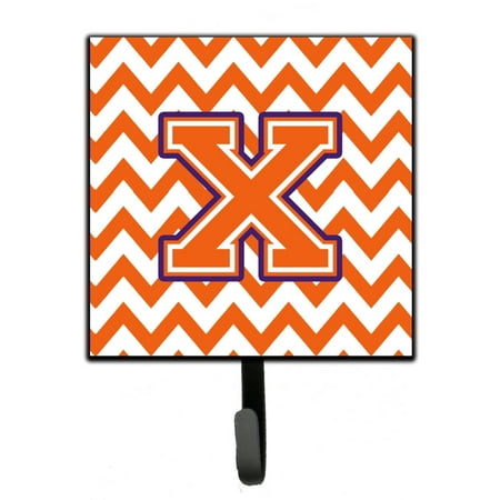 

Carolines Treasures CJ1062-XSH4 Letter X Chevron Orange and Regalia Leash or Key Holder 7Hx4.25W multicolor