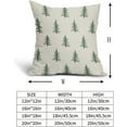 thumbnail image 5 of Christmas Pillow Covers 18x18 Inch Set of 2 Xmas Tree Forest Green Cream Decorative Throw Pillowcases Outdoor Winter Farmhouse Holiday Cushion Cases Decor for Sofa Couch Bed, 5 of 6
