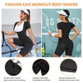 thumbnail image 2 of Sauna Suit for Women Sweat Vest Waist Trainer 3in 1 Full Body Shaper Workout Top with Sleeve Shorts, 2 of 5