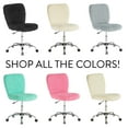 thumbnail image 6 of Urban Shop Polyester Faux Fur Armless Swivel Task Office Chair, White, Adjustable Height, Mid Back, 6 of 8