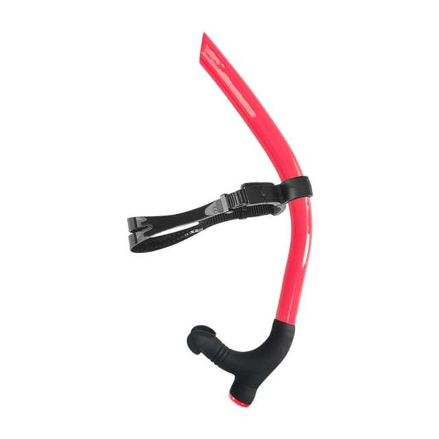 Siruishop Swim Snorkel for Lap Swimming Adjustable Swimmer Diving Front Center Mounted Red