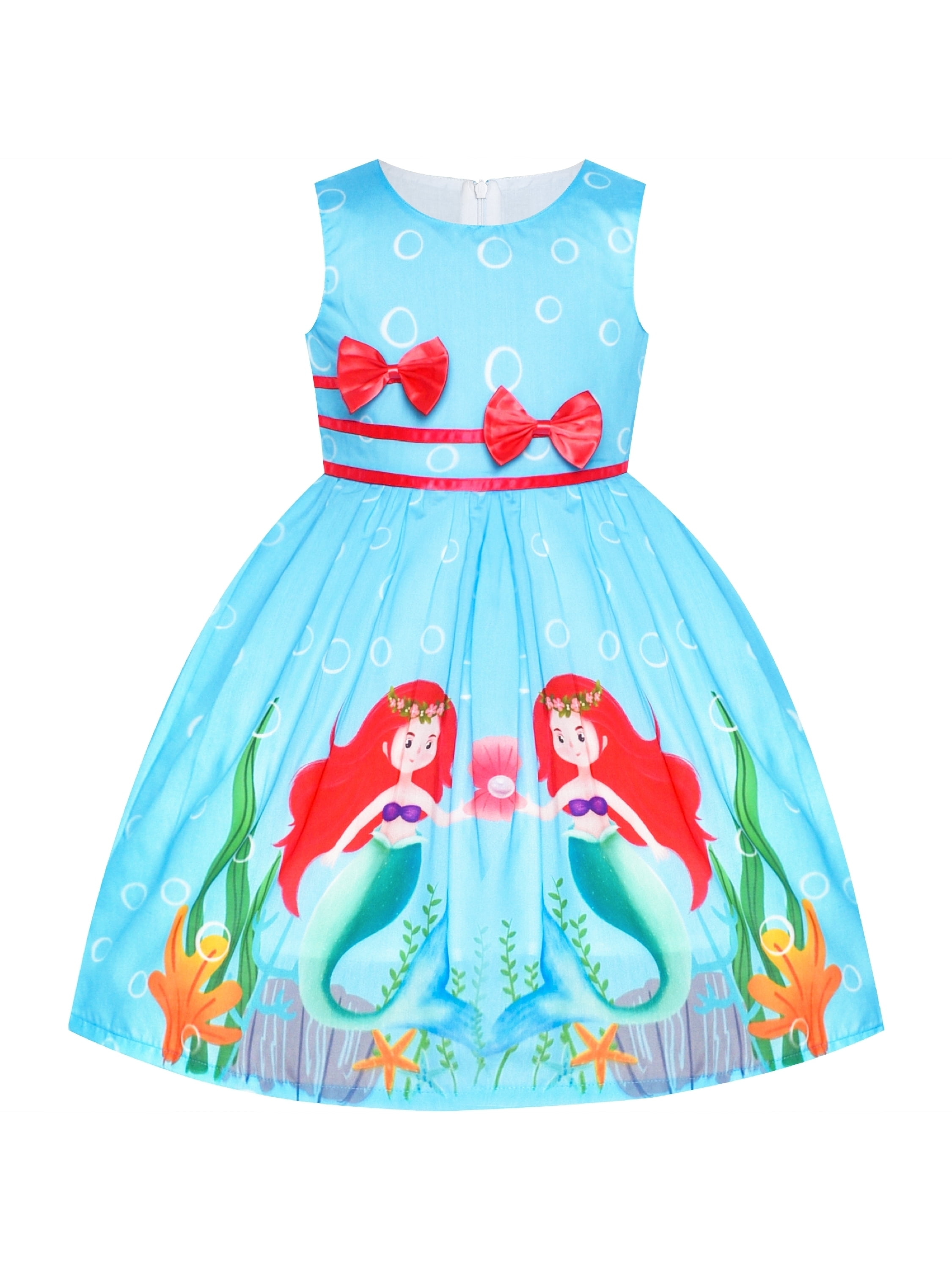 mermaid print dress girl