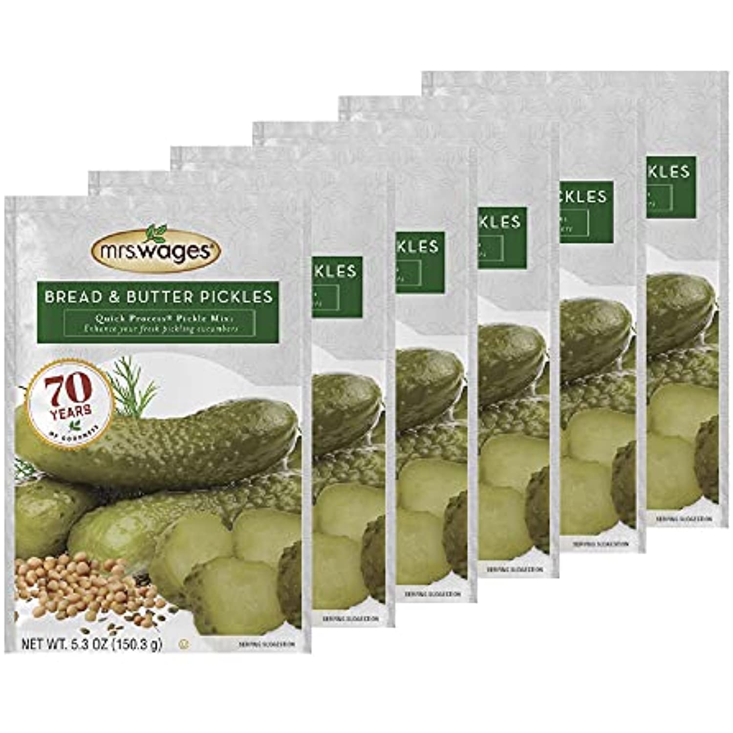 Mrs Wages Bread And Butter Pickles Quick Process Mix (Value Pack Of 6