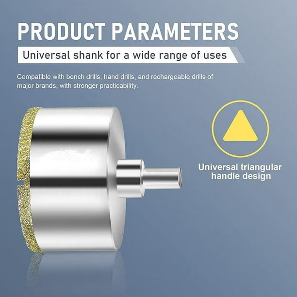 ShenMo 60mm Diamond Hole Saw Diamond Drill Bit with Center Guide
