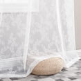 thumbnail image 6 of Rosnek White Lace Sheer Curtains Rod Pocket Vintage French Floral Embroidered Sheer Curtains for Home Party Picnic Decor, 1 Panel, 6 of 6