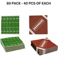thumbnail image 2 of 4E's Novelty Football Disposable Napkins, 80 Pack, Party  Party Decorations, Supplies for Birthdays or Games, 2 of 5