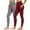 *037-Light Gray+Wine=2PCS, variant on Cutuoiiu Workout Leggings for Women High Waist Solid Color Elastic Waist Casual Athletic Full Length Side Pocket Stretchy Pants for Yoga Running Daily Outdoor Activity
