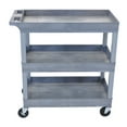 thumbnail image 2 of Luxor 18" x 32" Three Shelf Tub Utility Cart - Gray, 2 of 2