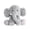 Gray, variant on Plush Elephant Toy Stuffed Animal Soft Cartoon Elephant Doll Pillow for Adults Birthday Gift Large Elephant Plushie