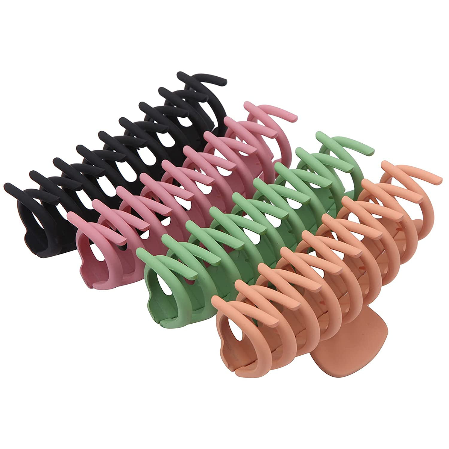 Large Hair Claw Clips for Thick Hair 4 PCS , Strong Hold Perfect for Women,  Barrettes for Long Hair, Fashion Accessories for Girls , Hair Clamps Clip   Inch Big Hair Claw