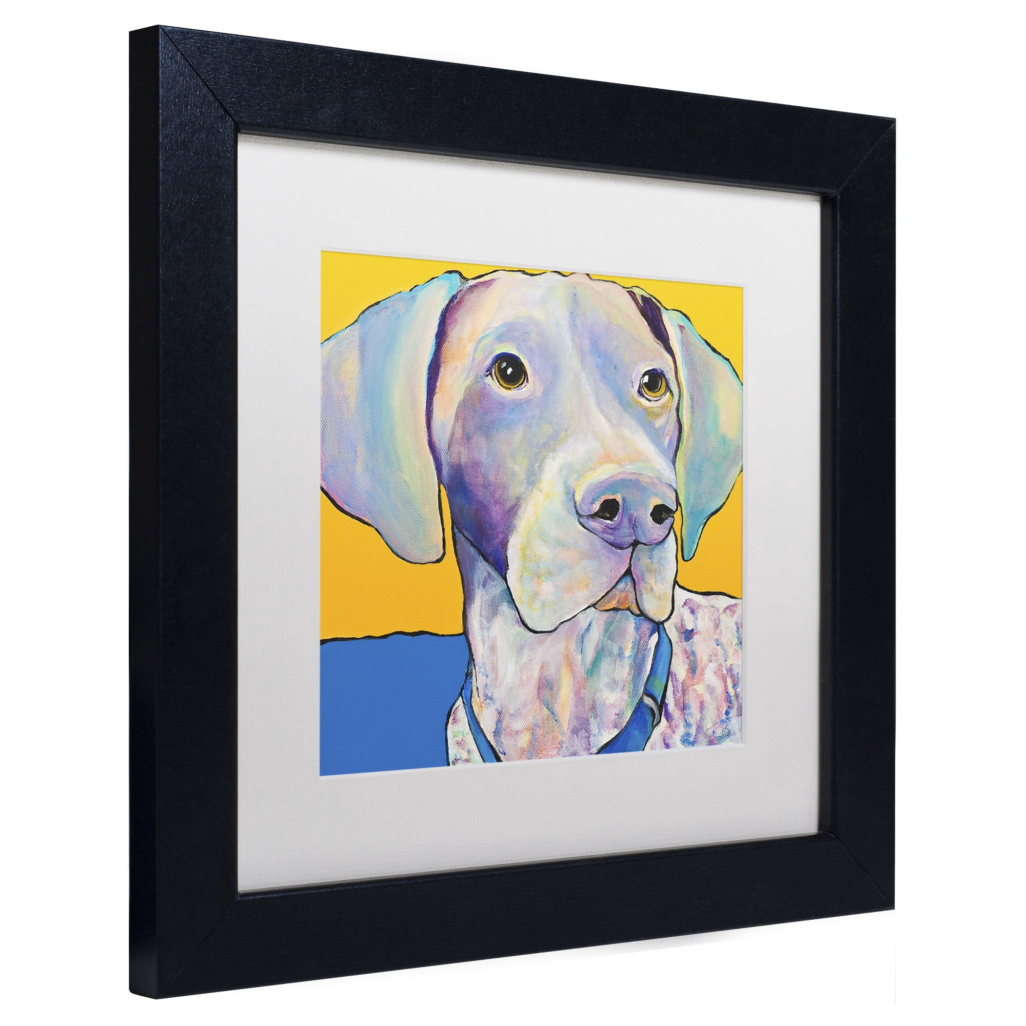 Trademark Fine Art "Blue" Canvas Art by Pat Saunders-White, White Matte, Black Frame