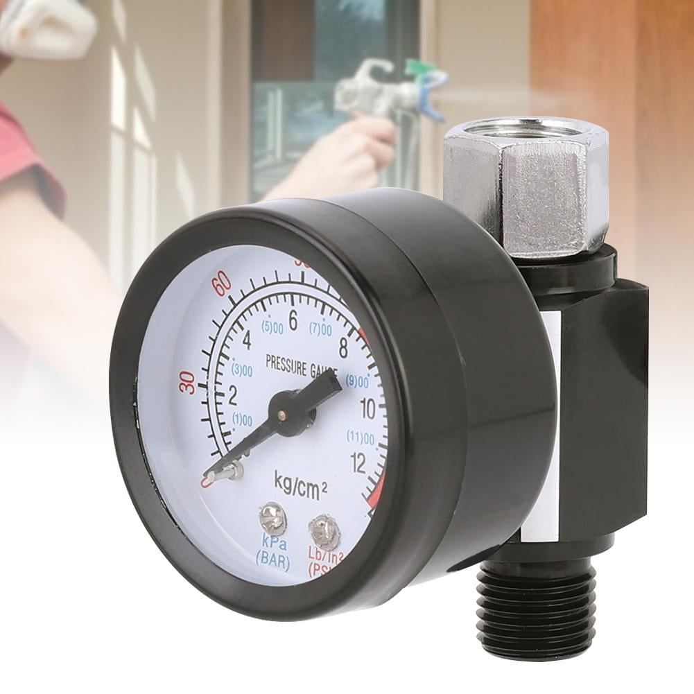 Tebru Spray Gun Pressure Regulator,Air Pressure Regulator,1/4 Inch