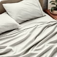 thumbnail image 3 of Bare Home Fresh Cream Microfiber Sheet Set, Wrinkle Resistant, Deep Pocket, Full XL, 3 of 6