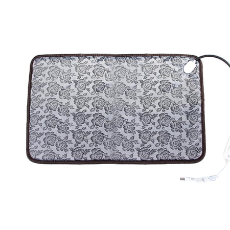 XIBUFE 2026 New Heating Pad Water Proof Heated Dog Bed Pvc Chew Proof Dog Bed for Indoor Outdoor Pet Sleeping Winter Use Kennel Gray Rose L