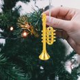 thumbnail image 3 of BESTYASH 10Pcs Christmas Tree Hanging Ornaments Golden Trumpet Musical Decoration for Home, 3 of 6