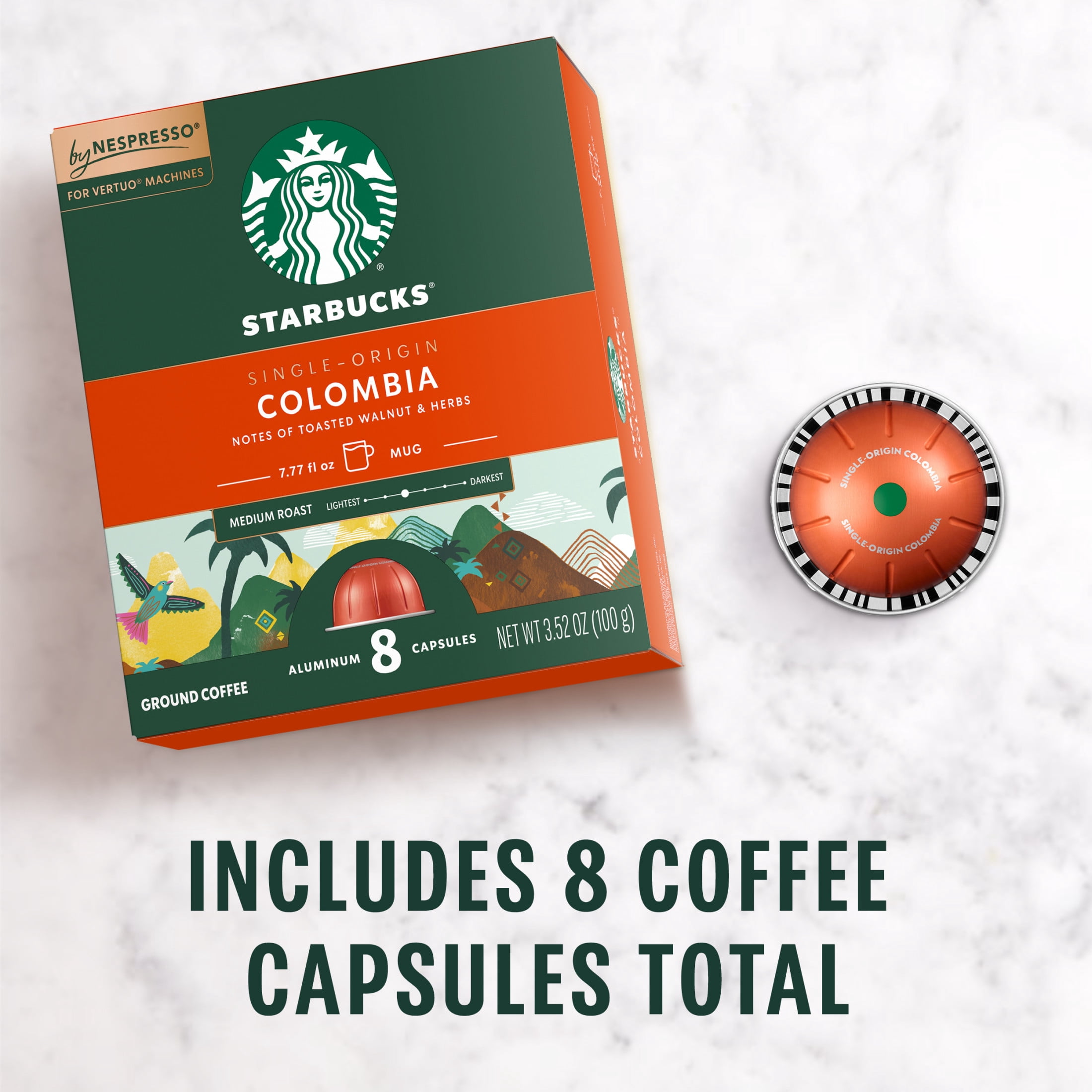 Starbucks By Nespresso Vertuo Medium Roast Coffee Capsules, Single