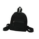 thumbnail image 5 of Mochila de peluche con cierre de cremallera, compacta, ligera, elegante y suave. Negro, 5 of 9