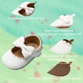 thumbnail image 5 of Infant Baby Girls Soft Sole Bowknot Princess Wedding Dress Mary Jane Flats Prewalker Newborn Light Baby Sneaker Shoes, 5 of 6
