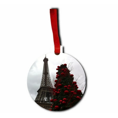 Eiffel Tower Christmas Tree Ornament Eiffel Tower Christmas - Jacks Outlet TM Hardboard Hanging Holiday Tree Ornament Made in the U.S.A. ()