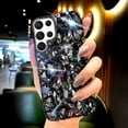 thumbnail image 3 of Samsung Galaxy S22 Ultra Case Diamond Case for Women 3D Glitter Sparkle Bling Case Luxury Shiny Crystal Diamond Bumper Clear Gems Cute Protective Girly Case Girls Cover(Black), 3 of 6