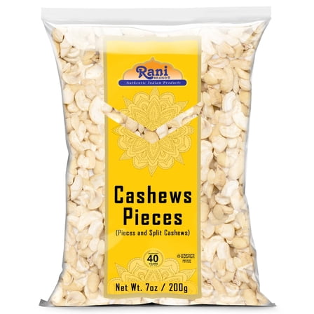 Rani Raw Cashews Halves and Pieces (uncooked, unsalted) 7oz (200g) ~ All Natural, No Preservatives | Vegan | NON-GMO | Kosher | Gluten Friendly