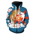 thumbnail image 2 of Sudadera con capucha y cremallera con estampado 3D de tigre chino para hombres y niños, ropa de calle, sudaderas de hip hop, sudaderas casuales divertidas de gran tamaño, 2 of 4