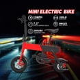 thumbnail image 3 of 350w eBike Motor 37v 12 Inch Padel-Free Foldable Electric Scooter Red, 3 of 4