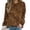 Brown, variant on Women Colorful Animal Print Crewneck Sweatshirt, Leopard Tiger Giraffe Pattern Raglan Long Sleeve Pullover Top, Oversized Loose Fall Casual Sweatshirt for Ladies Streetwear