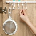 thumbnail image 4 of BAOQIN Multifunctional Slide Rail Hook,&nbsp;Kitchen Utensil Hanging Rrack&nbsp;Space Saving Utensil Rack with 10 Hooks B, 4 of 9