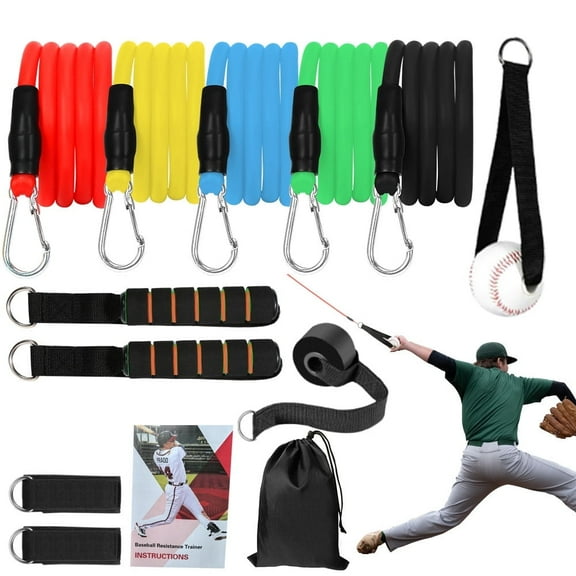 Baseball Resistance Bands for Pitchers – Pro-Grade Arm Strength & Pitching Bands | 5-Level Adjustable Resistance Bands for Baseball/Softball Training (All Ages)