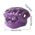 thumbnail image 3 of One Size Plush Dinosaur Skeleton Headwear, Soft Cozy Full-Coverage Headpiece, Spooky Engaging / Interactive Dress-Up Accessory for Halloween Parties, Costume Events, Themed Gatherings and Home Play f, 3 of 9
