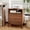 Walnut,1 set, variant on KOKEBREN Modern Nightstand with USB Charging Station - Wood Fluted Bedside Table with 2 Drawers & Open Shelf,Walnut Wood Color