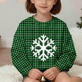 thumbnail image 5 of Lorytime Kids Sweatshirt for Christmas Unisex Snowflakes Shirt Crew Neck Long Sleeve Pullover Soft Tops Green 7 Years, 5 of 7