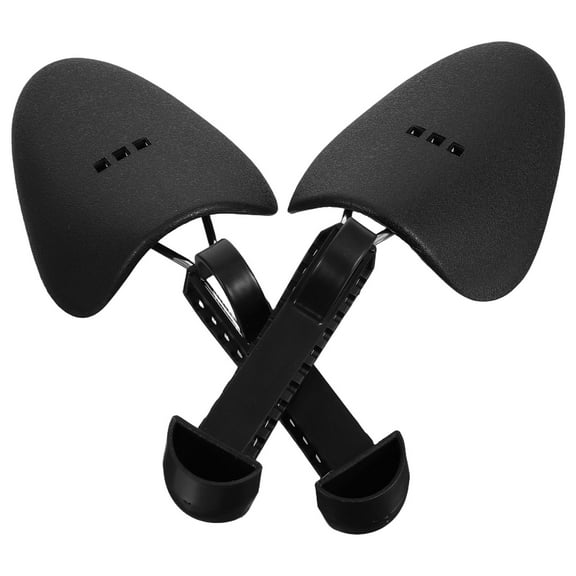 CIMAXIC 1Pair Adjustable Shoe Stretcher with Air Circulation Holes for Sneakers and Boots Black Plastic