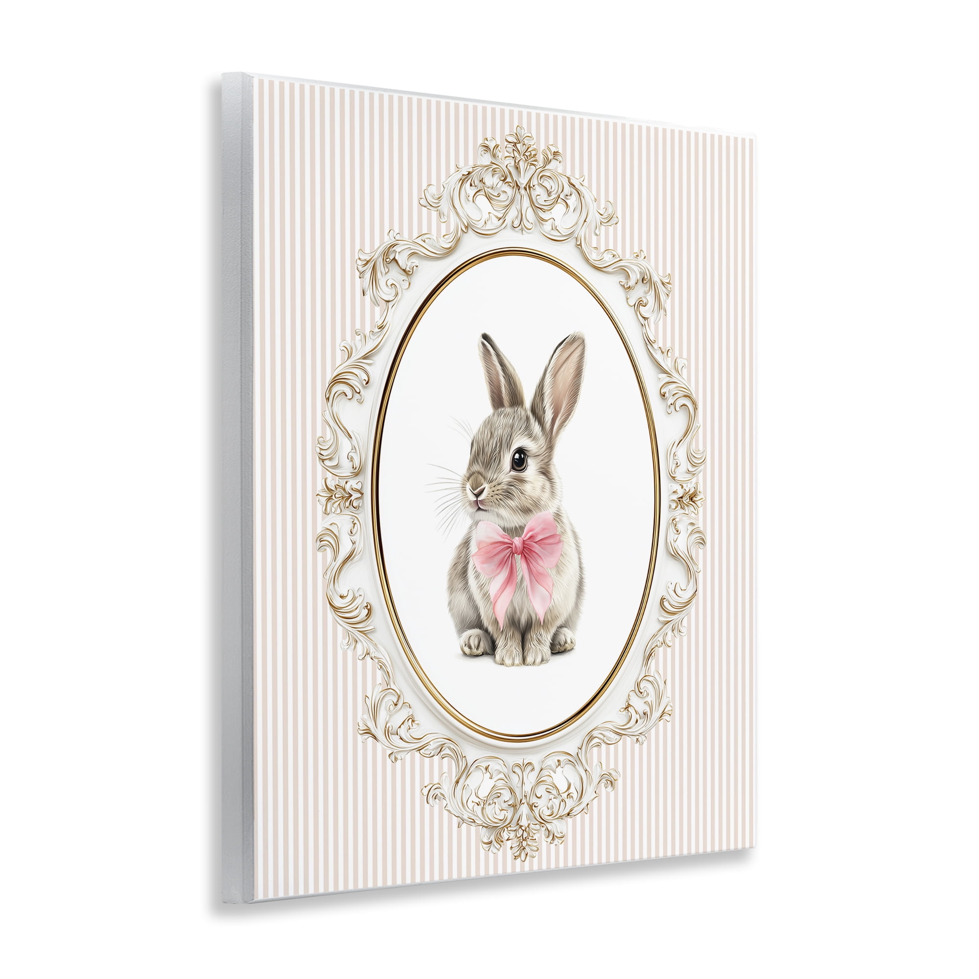 Stupell Industries Ornate Border Bunny Wall Plaque Art, design by Christine Simpson Art