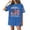 Blue, variant on Women's Short Sleeve Round Neck T-Shirt with USA 250th Anniversary Flag Print, Loose Fit Casual Independence Day Top for Patriotic Celebrations Army Green L