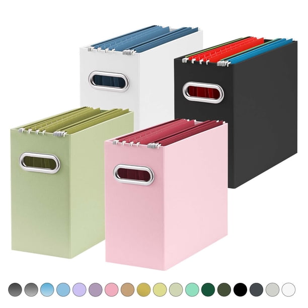 Organizador de archivos Oterri, caja plegable tamaño carta, 31 x 13 x 25 cm, paquete de 4