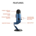 thumbnail image 7 of Restored Blue Microphones - Blue Yeti Professional Multi-Pattern USB Condenser Microphone - Midnight Blue (Refurbished), 7 of 7