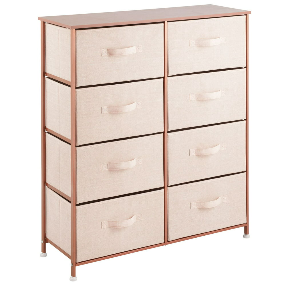 mDesign Storage Dresser Furniture Unit Tall Standing Organizer for