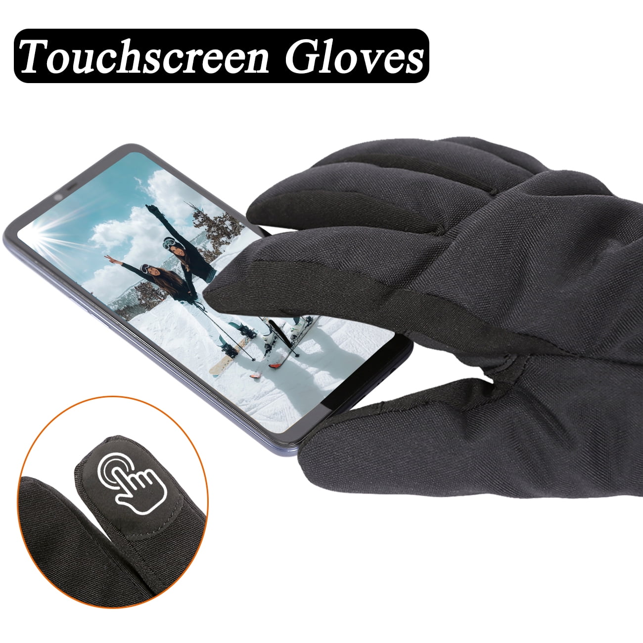 YOMEGO Warm Touchscreen Ski Gloves Winter Work Snow Gloves with 3M Insulated Cotton for Men and Women,Good for Skiing Snowboarding Driving Riding